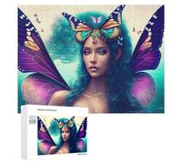 Rompecabezas 500 PCS para Adultos Enchanted Butterfly Mermaid Rompecabezas para Adultos Juegos Relajantes Decoración Perfecta como Regalo para Toda La Familia 500 PCS