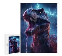 Rompecabezas 500 PCS para Adultos Epic Lightning T Rex Rompecabezas para Adultos Juegos Relajantes Corte De Precisión Oferta como Regalo para Toda La Familia 500 PCS