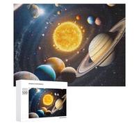 Rompecabezas 500 PCS para Adultos Exploring The Solar System A Visual Journey Rompecabezas De Juguete para Decoración De Pared, Divertido Y Humorístico, Cumpleaños 500 PCS