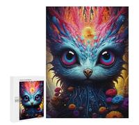 Rompecabezas 500 PCS para Adultos Fantasy Owl with Vibrant Flowers Rompecabezas De Juguete para Decoración De Pared, Divertido Y Humorístico, Cumpleaños 500 PCS