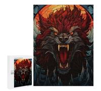 Rompecabezas 500 PCS para Adultos Fenrir Stained Glass Rompecabezas para Adultos Juegos Relajantes Corte De Precisión Oferta como Regalo para Toda La Familia 500 PCS