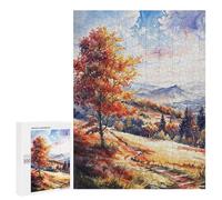 Rompecabezas 500 PCS para Adultos Fiery Autumn Vista Rompecabezas para Adultos Juegos Divertidos Vacaciones En Casa Matar El Tiempo para Cumpleaños, Navidad 500 PCS