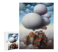 Rompecabezas 500 PCS para Adultos Floating Village in The Sky Rompecabezas para Adultos Juegos Divertidos Vacaciones En Casa Matar El Tiempo para Cumpleaños, Navidad 500 PCS