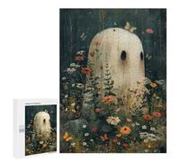 Rompecabezas 500 PCS para Adultos Floral Bohoo Ghost Rompecabezas para Adultos Juguete Decoración De Pared Decoración Perfecta Regalos para Reducir El Estrés 500 PCS