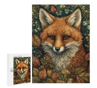 Rompecabezas 500 PCS para Adultos Fox in Whimsical Forest Rompecabezas para Adultos Juego De Ingenio Regalo De Cumpleaños Ayuda A Ejercitar El Cerebro 500 PCS