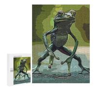 Rompecabezas 500 PCS para Adultos Frog Vintage Rompecabezas para Adultos Juego De Ingenio Regalo De Cumpleaños Ayuda A Ejercitar El Cerebro 500 PCS