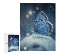 Rompecabezas 500 PCS para Adultos Frosty Winter Butterfly Rompecabezas para Adultos Juguete Decoración De Pared Análisis Y Lógica Desafiante De Completar 500 PCS