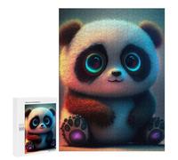 Rompecabezas 500 PCS para Adultos Glowing Panda Cub Rompecabezas para Adultos Juegos Familiares Carrera De Velocidad Manual Regalos para Amigos Y Familiares 500 PCS