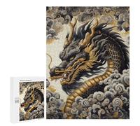 Rompecabezas 500 PCS para Adultos Gold X Dragon Rompecabezas para Adultos Juguete Decoración De Pared Decoración del Hogar para Cumpleaños, Navidad 500 PCS