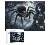 Rompecabezas 500 PCS para Adultos Gothic Spider Woman Art Print Rompecabezas De Juguete para Decoración De Pared, Divertido Y Humorístico, Cumpleaños 500 PCS