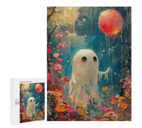 Rompecabezas 500 PCS para Adultos Happy Floral Boho Ghost Rompecabezas para Adultos Juegos Relajantes Corte De Precisión Oferta como Regalo para Toda La Familia 500 PCS