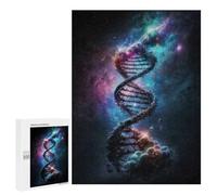 Rompecabezas 500 PCS para Adultos Human DNA in The Space V4 Rompecabezas para Adultos Juegos Divertidos Vacaciones En Casa Matar El Tiempo para Cumpleaños, Navidad 500 PCS