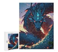 Rompecabezas 500 PCS para Adultos Infernal Azure The Flame-Scaled Dragon Rompecabezas Juego Familiar Difícil Oferta Difícil como Regalo para Toda La Familia 500 PCS