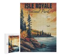 Rompecabezas 500 PCS para Adultos Isle Royale National Park Rompecabezas para Adultos Juguete Decoración De Pared Mejora La Memoria Regalo De Cumpleaños, Regalos, 500 PCS