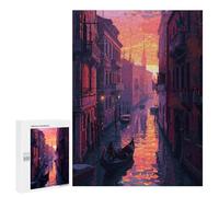 Rompecabezas 500 PCS para Adultos Italy Venice Pixel Art Rompecabezas para Adultos Juguete Decoración De Pared Decoración Perfecta Regalos para Reducir El Estrés 500 PCS