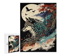 Rompecabezas 500 PCS para Adultos Japanese Wolf Rompecabezas para Adultos Juguete Decoración De Pared Decoración del Hogar para Cumpleaños, Navidad 500 PCS