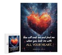 Rompecabezas 500 PCS para Adultos Jeremiah Bible Verse Rompecabezas para Adultos Juegos Divertidos Vacaciones En Casa Matar El Tiempo para Cumpleaños, Navidad 500 PCS