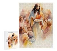 Rompecabezas 500 PCS para Adultos Jesus Feeding The Poor Rompecabezas para Adultos Juegos Divertidos Vacaciones En Casa Matar El Tiempo para Cumpleaños, Navidad 500 PCS