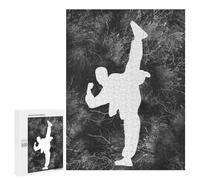 Rompecabezas 500 PCS para Adultos Karate Silhouette Rompecabezas para Adultos Juegos Relajantes Corte De Precisión Oferta como Regalo para Toda La Familia 500 PCS