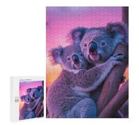 Rompecabezas 500 PCS para Adultos Koala Couple at Sunset Rompecabezas para Adultos Juguete Decoración De Pared Análisis Y Lógica Desafiante De Completar 500 PCS