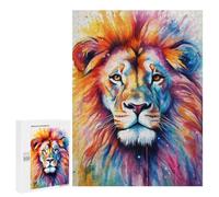 Rompecabezas 500 PCS para Adultos Lion Close Up Portrait Rompecabezas para Adultos Juegos Divertidos Vacaciones En Casa Matar El Tiempo para Cumpleaños, Navidad 500 PCS