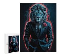 Rompecabezas 500 PCS para Adultos Lion in Suit Rompecabezas para Adultos Juguete Decoración De Pared Decoración Perfecta Regalos para Reducir El Estrés 500 PCS
