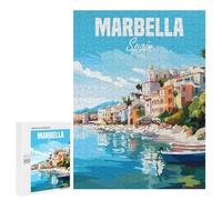 Rompecabezas 500 PCS para Adultos Marbella Spain Travel Rompecabezas Juego Familiar Difícil Oferta Difícil como Regalo para Toda La Familia 500 PCS