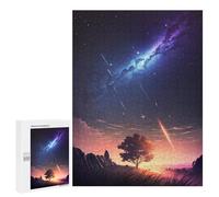 Rompecabezas 500 PCS para Adultos Meteor Showers Landscape Rompecabezas para Adultos Juguetes De Bricolaje Pero Divertidos Y Humorísticos para Cumpleaños, Navidad 500 PCS