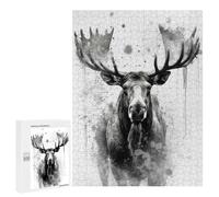 Rompecabezas 500 PCS para Adultos Moose Beauty Watercolor Rompecabezas para Adultos Juegos Relajantes Corte De Precisión Oferta como Regalo para Toda La Familia 500 PCS