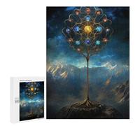 Rompecabezas 500 PCS para Adultos Mystical Tree of Orbs Rompecabezas para Adultos Juego De Ingenio Regalo De Cumpleaños Ayuda A Ejercitar El Cerebro 500 PCS