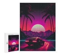 Rompecabezas 500 PCS para Adultos Neon Chrome Cityscape Rompecabezas para Adultos Juegos Relajantes Corte De Precisión Oferta como Regalo para Toda La Familia 500 PCS