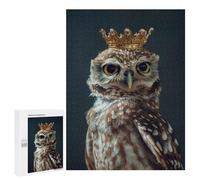Rompecabezas 500 PCS para Adultos Owl Bird Cute King Rompecabezas para Adultos Juegos Divertidos Vacaciones En Casa Matar El Tiempo para Cumpleaños, Navidad 500 PCS