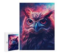 Rompecabezas 500 PCS para Adultos Owl Night Galaxy Rompecabezas para Adultos Juegos Divertidos Vacaciones En Casa Matar El Tiempo para Cumpleaños, Navidad 500 PCS