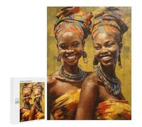 Rompecabezas 500 PCS para Adultos Painted African Sisters Rompecabezas Juguetes Antiestrés para La Diversión Familiar Oferta como Regalos para Toda La Familia 500 PCS