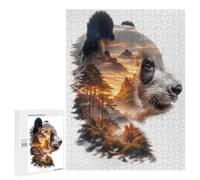 Rompecabezas 500 PCS para Adultos Panda Mountain Sunset Rompecabezas para Adultos Juguete Decoración De Pared Decoración del Hogar para Cumpleaños, Navidad 500 PCS