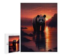Rompecabezas 500 PCS para Adultos Panda Sunset Rompecabezas para Adultos Juego De Ingenio Regalo De Cumpleaños Ayuda A Ejercitar El Cerebro 500 PCS