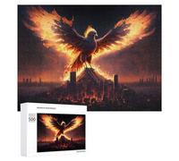 Rompecabezas 500 PCS para Adultos Phoenix Rising A Fiery Awakening -1 Rompecabezas De Juguete para Decoración De Pared, Divertido Y Humorístico, Cumpleaños 500 PCS