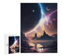 Rompecabezas 500 PCS para Adultos Planetary Reflections in Space -3 Rompecabezas para Adultos Juguete Decoración De Pared Decoración Perfecta Regalos para Reducir El Estrés 500 PCS