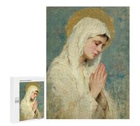 Rompecabezas 500 PCS para Adultos Praying Woman with Halo Painting Rompecabezas para Adultos Juguete Decoración De Pared Decoración del Hogar para Cumpleaños, Navidad 500 PCS