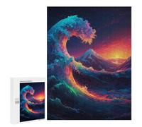 Rompecabezas 500 PCS para Adultos Prismatic Surf Big Wave Rompecabezas para Adultos Juego De Ingenio Regalo De Cumpleaños Ayuda A Ejercitar El Cerebro 500 PCS