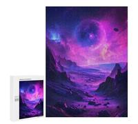 Rompecabezas 500 PCS para Adultos Purple Planet Cosmos Rompecabezas para Adultos Juegos Relajantes Corte De Precisión Oferta como Regalo para Toda La Familia 500 PCS