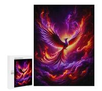 Rompecabezas 500 PCS para Adultos Red and Purple Phoenix Rompecabezas para Adultos Juguetes De Bricolaje Pero Divertidos Y Humorísticos para Cumpleaños, Navidad 500 PCS