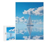 Rompecabezas 500 PCS para Adultos Sailboat on The Beach Rompecabezas Juego Familiar Difícil Oferta Difícil como Regalo para Toda La Familia 500 PCS