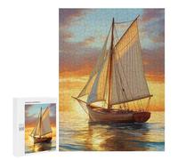 Rompecabezas 500 PCS para Adultos Sailing Into Sunset Rompecabezas para Adultos Juguete Decoración De Pared Decoración Perfecta Regalos para Reducir El Estrés 500 PCS