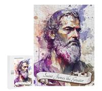 Rompecabezas 500 PCS para Adultos Saint James The Greater Rompecabezas para Adultos Juegos Divertidos Vacaciones En Casa Matar El Tiempo para Cumpleaños, Navidad 500 PCS