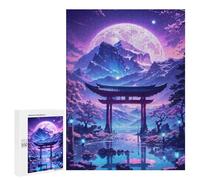 Rompecabezas 500 PCS para Adultos Sakura Moonlit Lake Rompecabezas para Adultos Juego De Ingenio Regalo De Cumpleaños Ayuda A Ejercitar El Cerebro 500 PCS