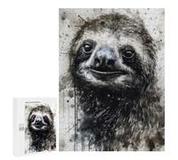 Rompecabezas 500 PCS para Adultos Sloth Slow and Steady Rompecabezas para Adultos Juegos Familiares Carrera De Velocidad Manual Regalos para Amigos Y Familiares 500 PCS