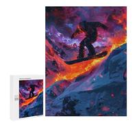 Rompecabezas 500 PCS para Adultos Snowboarder In A Mountain Rompecabezas para Adultos Juegos Divertidos Vacaciones En Casa Matar El Tiempo para Cumpleaños, Navidad 500 PCS