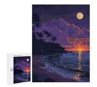 Rompecabezas 500 PCS para Adultos SoCal Beach Pixel Art Rompecabezas para Adultos Juegos Divertidos Vacaciones En Casa Matar El Tiempo para Cumpleaños, Navidad 500 PCS