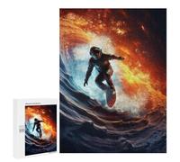 Rompecabezas 500 PCS para Adultos Space Surfer Rompecabezas para Adultos Juegos Relajantes Corte De Precisión Oferta como Regalo para Toda La Familia 500 PCS